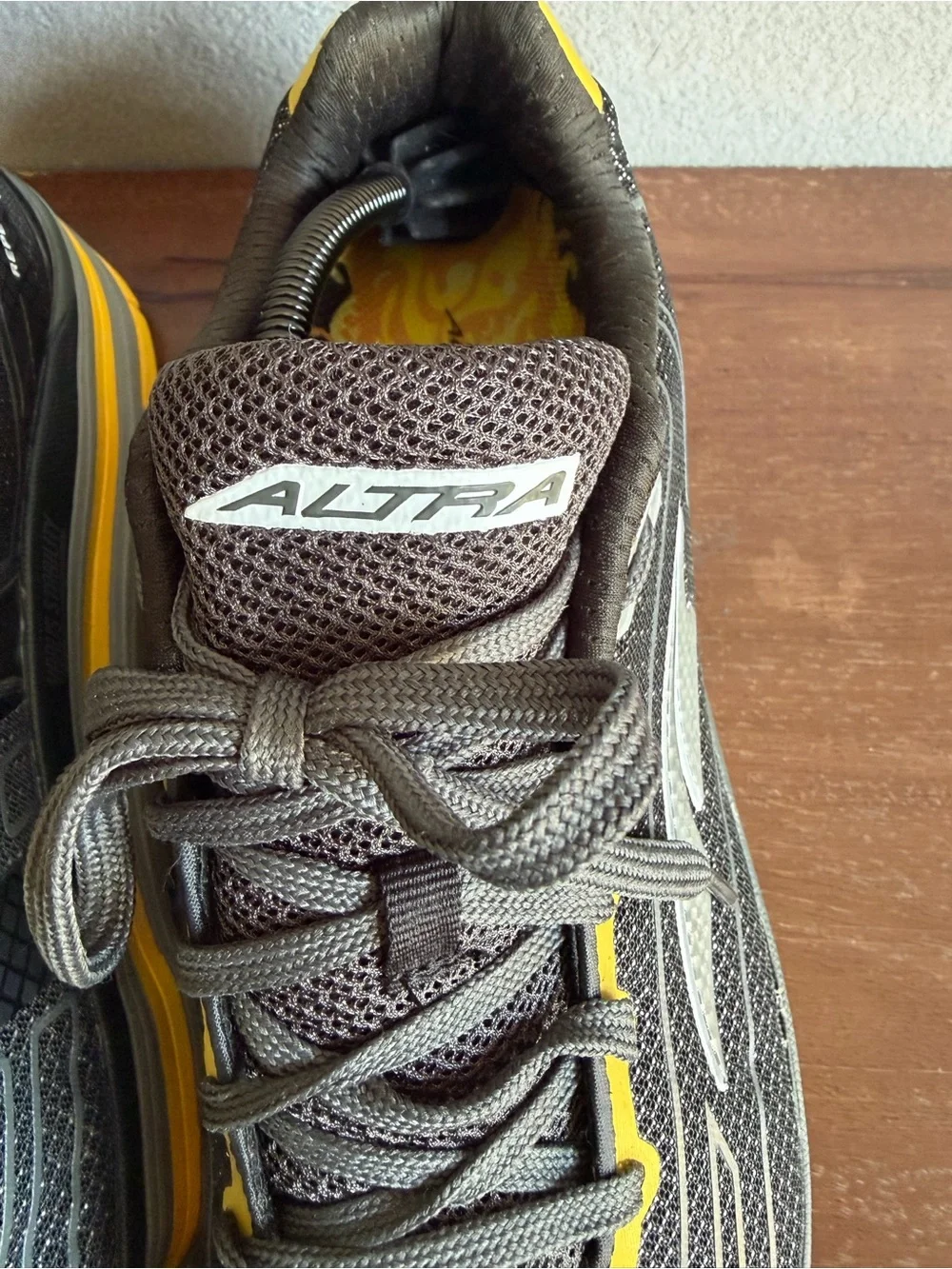 Altra Repetition Running Shoes s11.5 Mens Zero Drop Black/Yellow Mesh